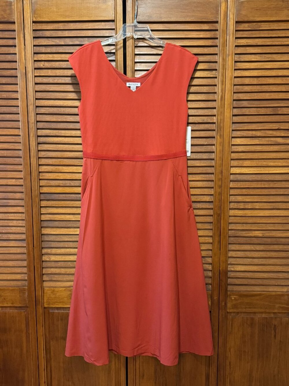 Athleta Ryder dress L orange-red